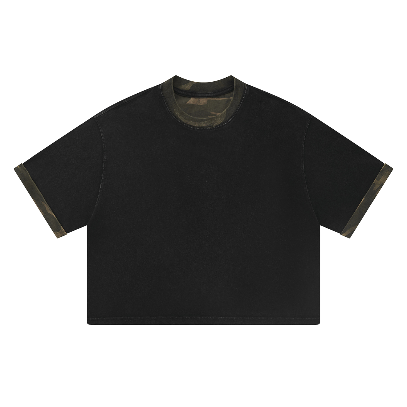 Basic Camo Contrast T-Shirt