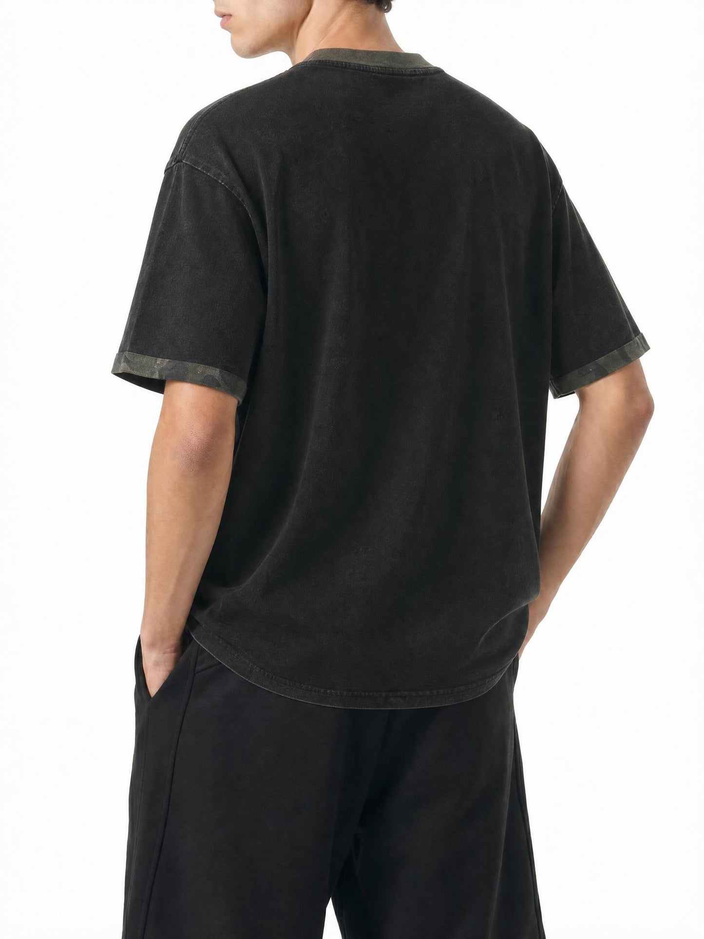 Basic Camo Contrast T-Shirt