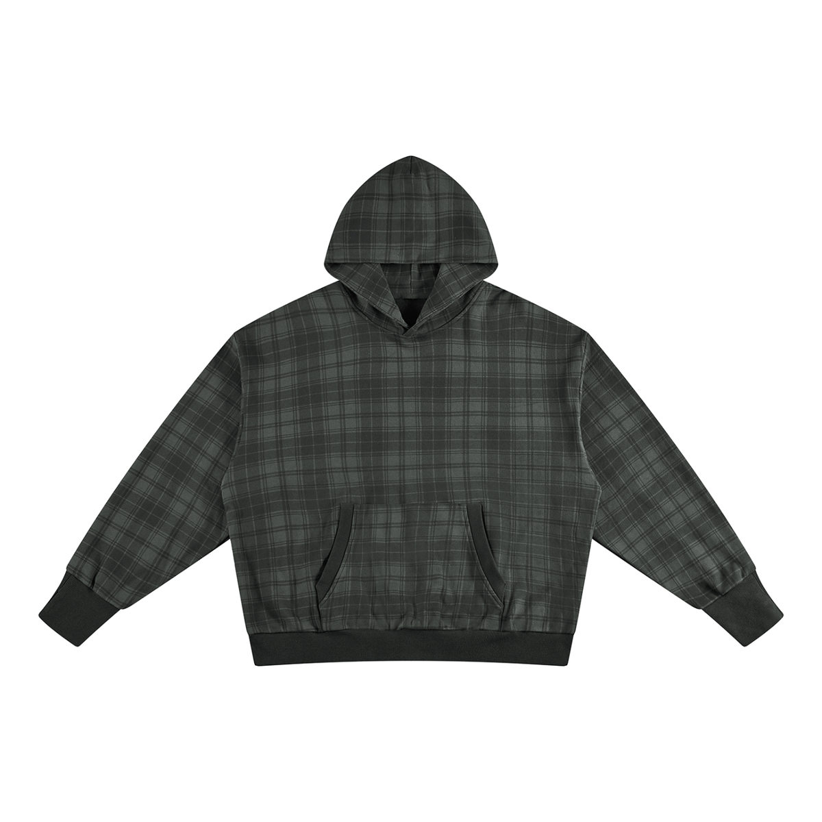 Plaid Color Block Hoodie