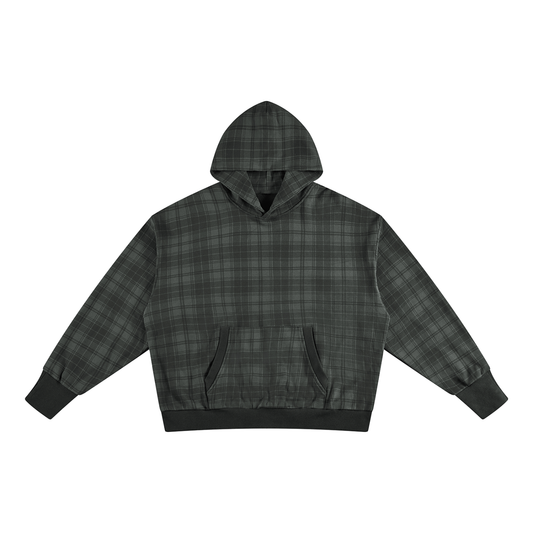 Plaid Color Block Hoodie