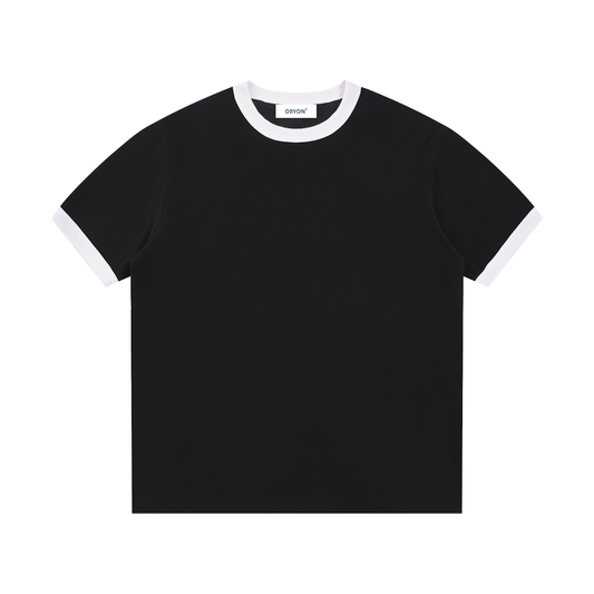 Contrast Ribbed T-Shirt