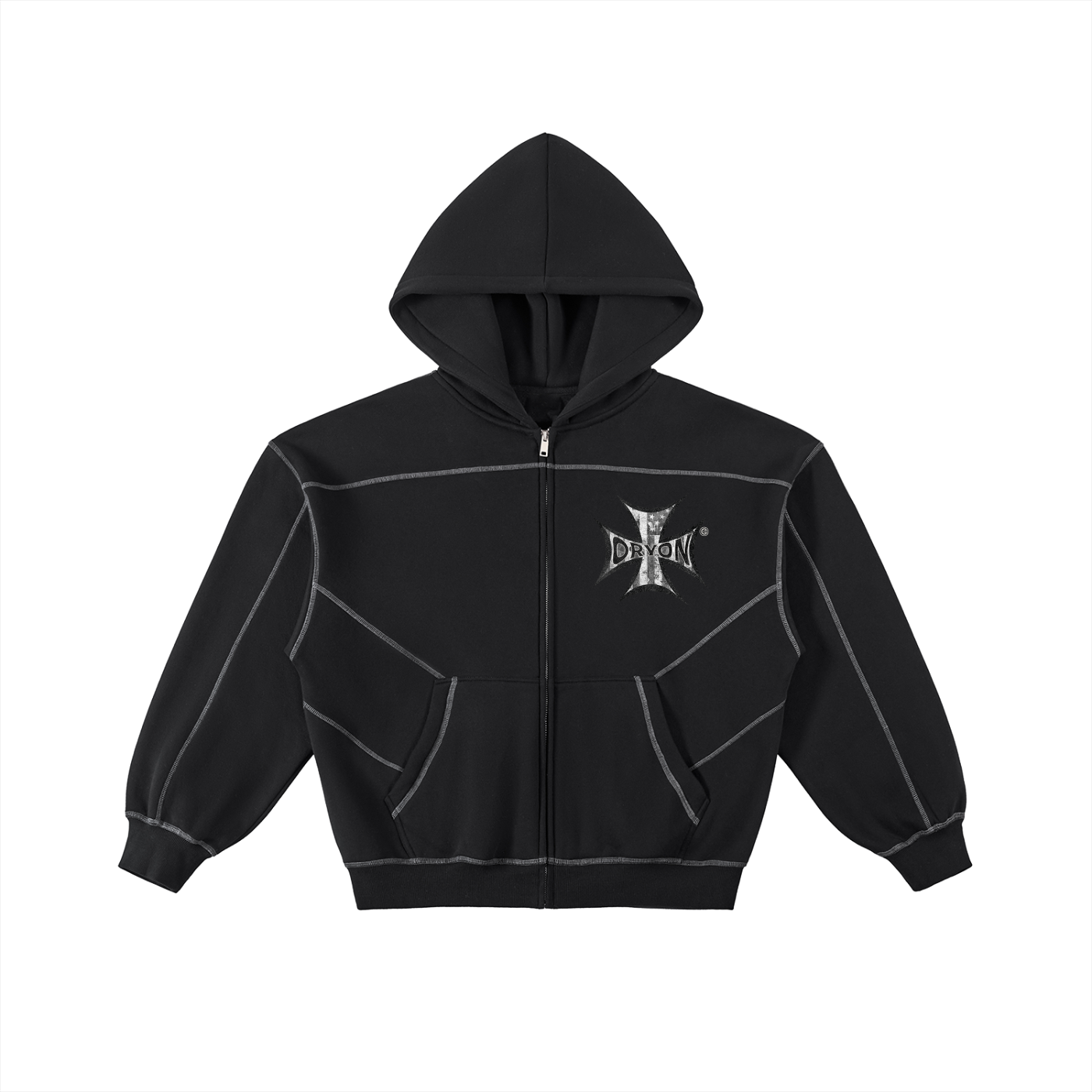 USA Iron Cross Zip-Hoodie