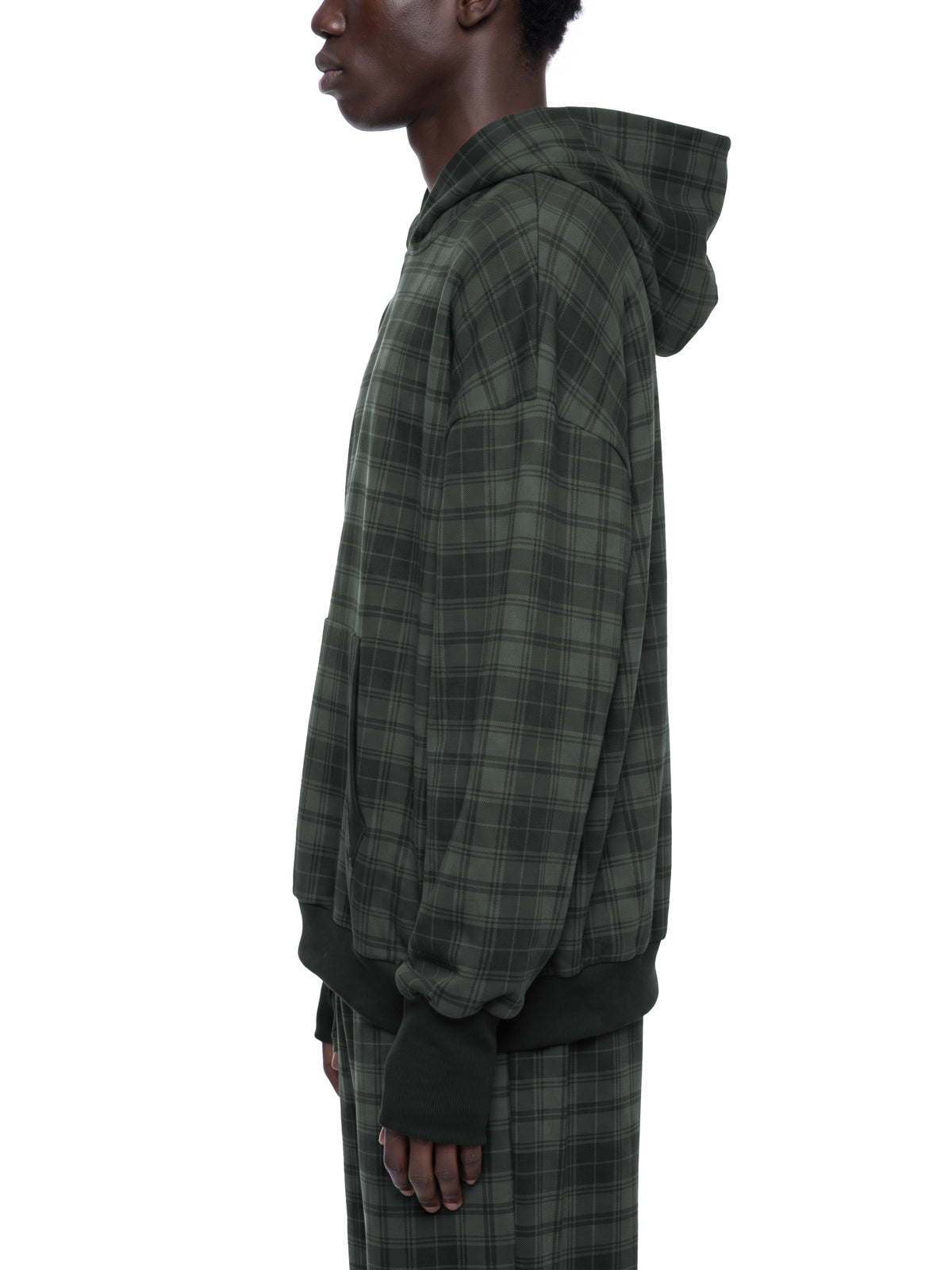 Plaid Color Block Hoodie